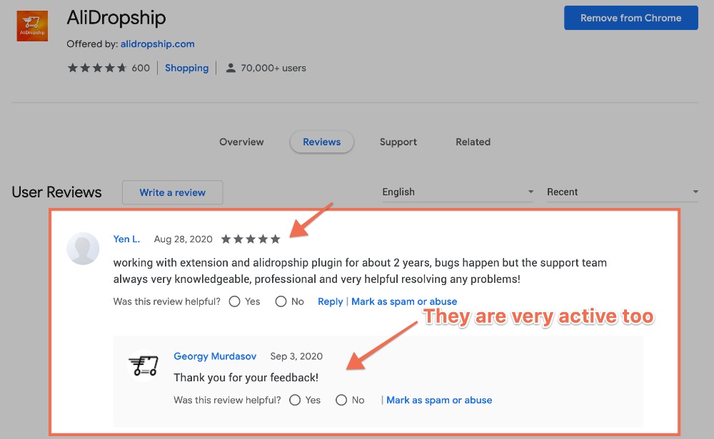 AliDropship Chrome Reviews
