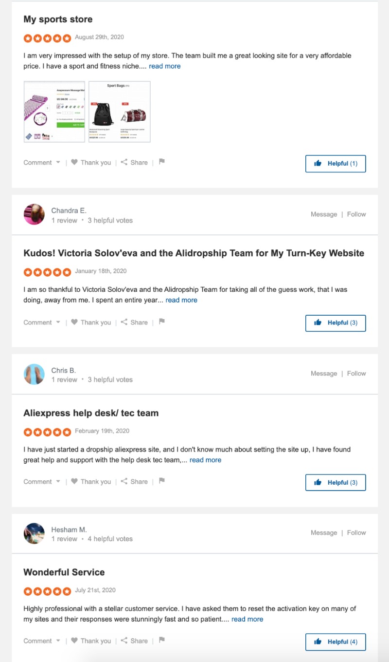 SiteJabber AliDropship Reviews